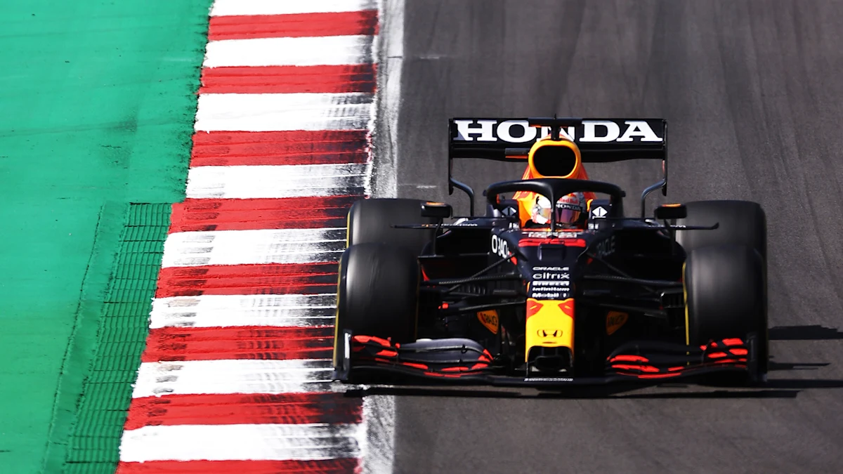 Red Bull Formula 1 car on track at Algarve International Circuit