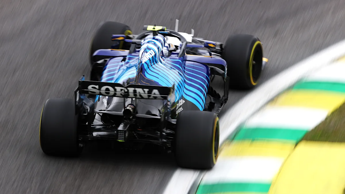 Williams Formula 1 car on track at Interlagos Circuit