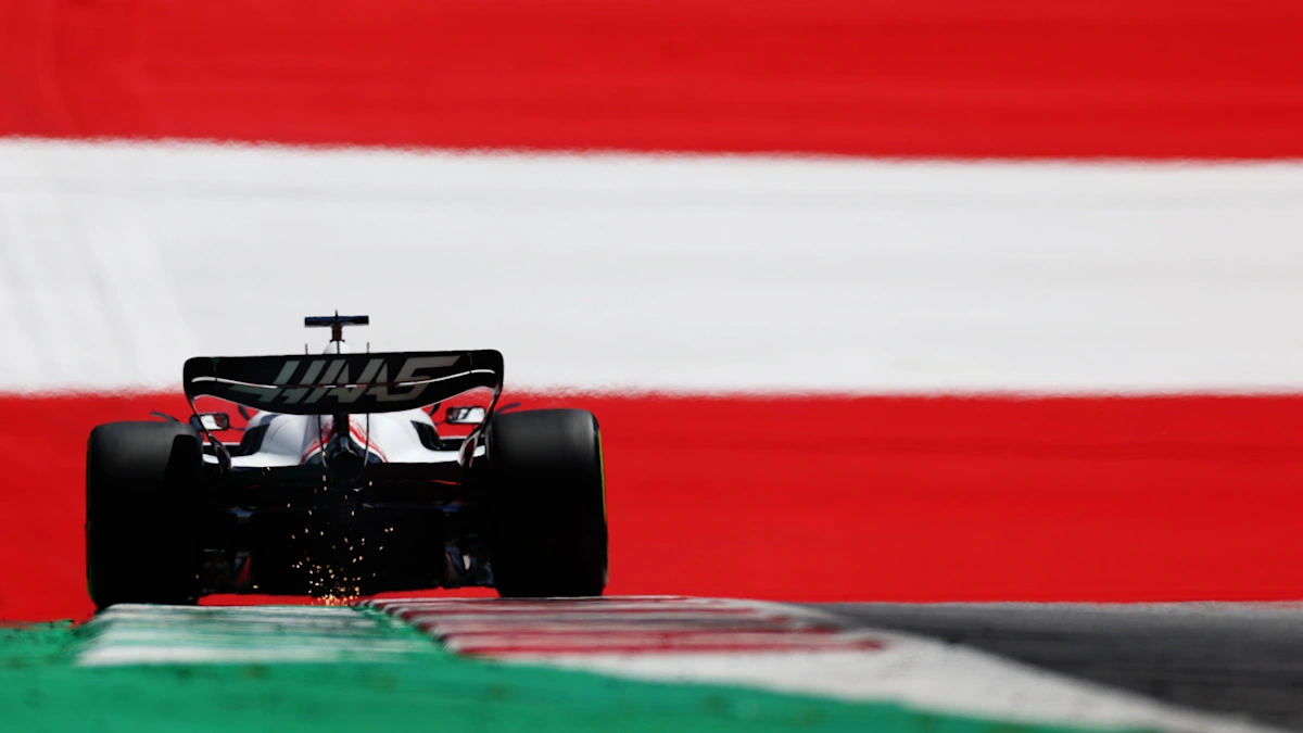 Haas Formula 1 car on track at Red Bull Ring