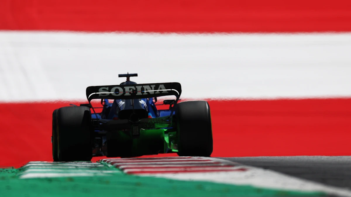 Williams Formula 1 car on track at Red Bull Ring