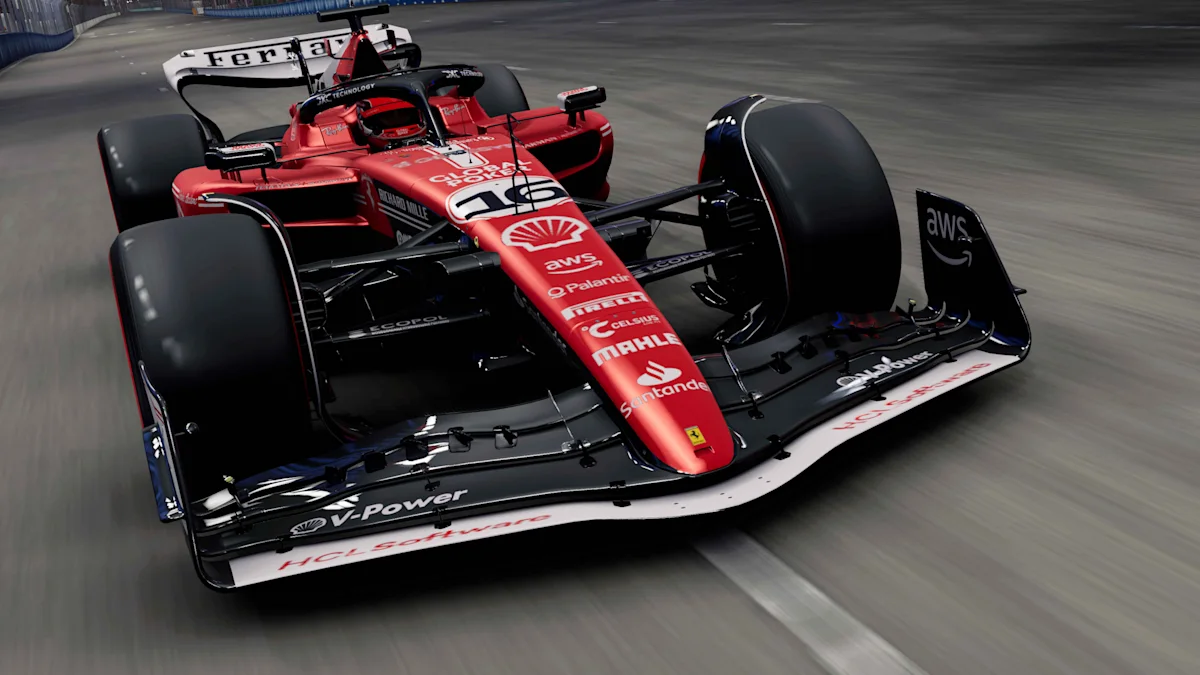 Ferrari Formula 1 car on track at Las Vegas Strip Circuit