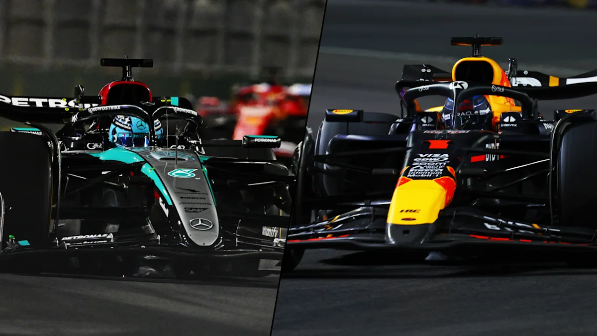 McLaren Formula 1 car on track at Las Vegas Strip Circuit