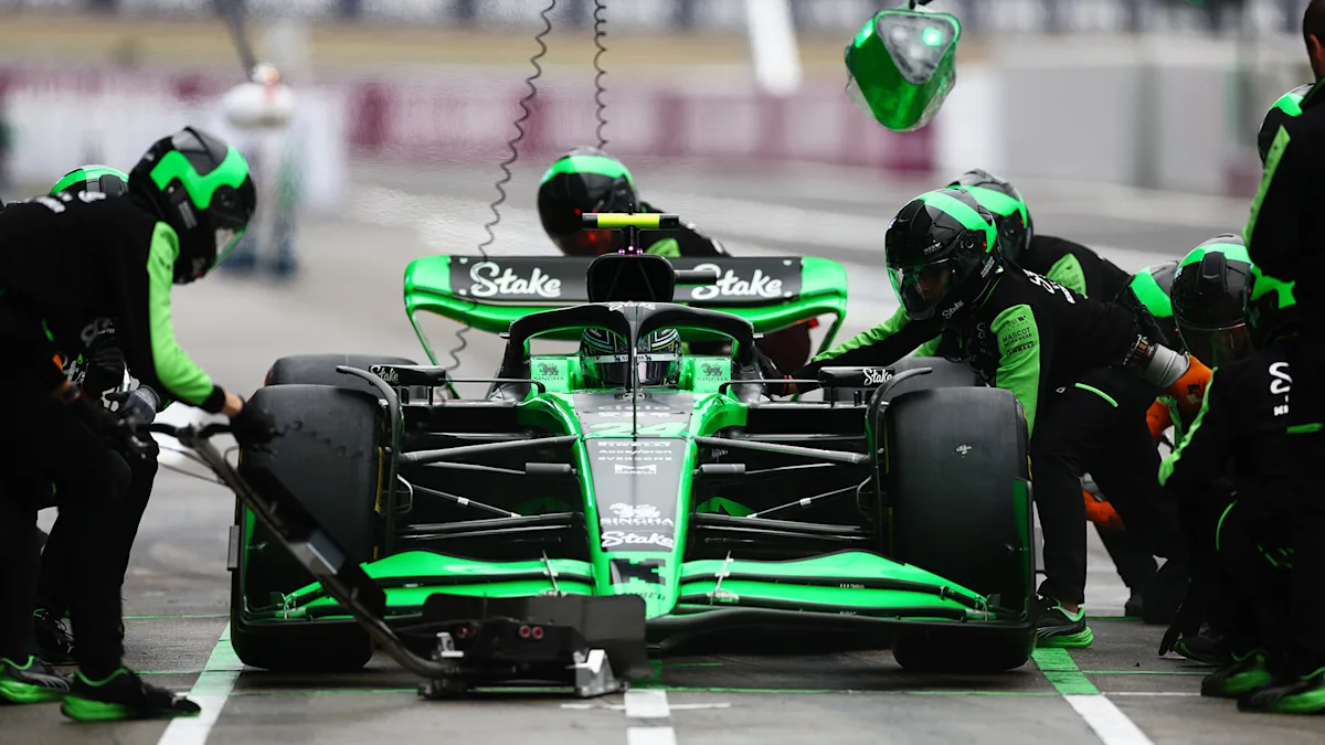 Kick Sauber Formula 1 car on track at Las Vegas Strip Circuit