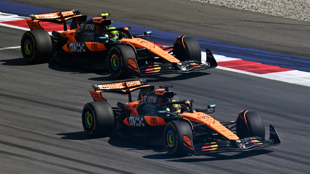 McLaren Formula 1 car on track at Red Bull Ring