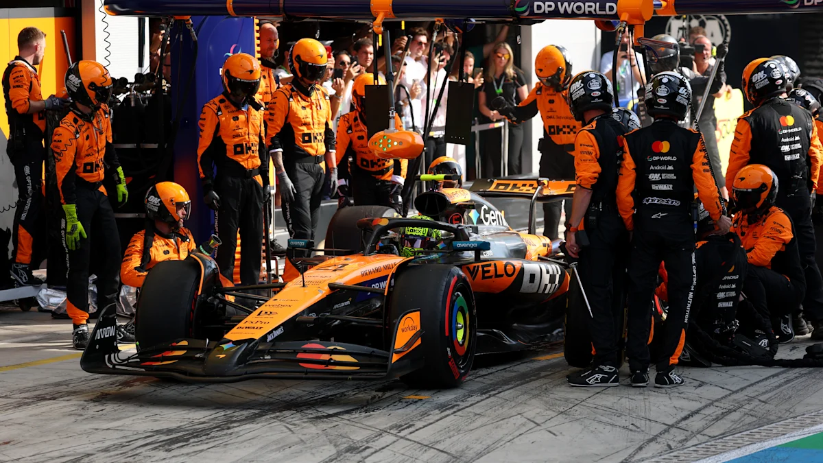 McLaren Formula 1 car on track at Monza Circuit