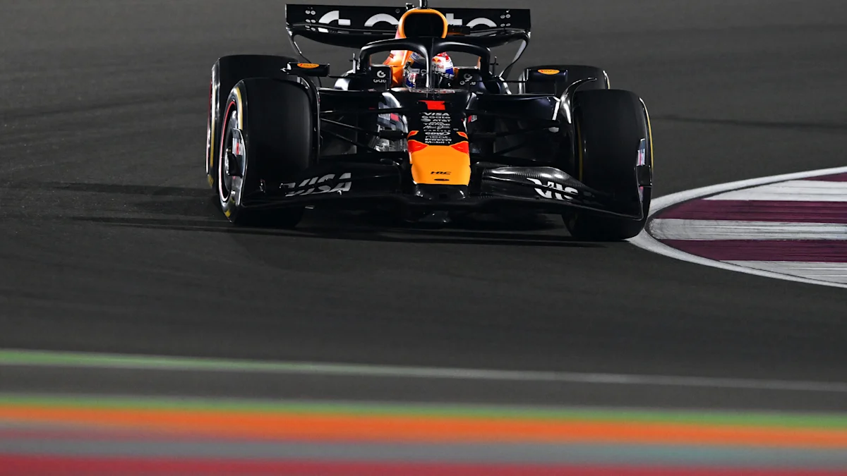 McLaren Formula 1 car on track at Lusail International Circuit