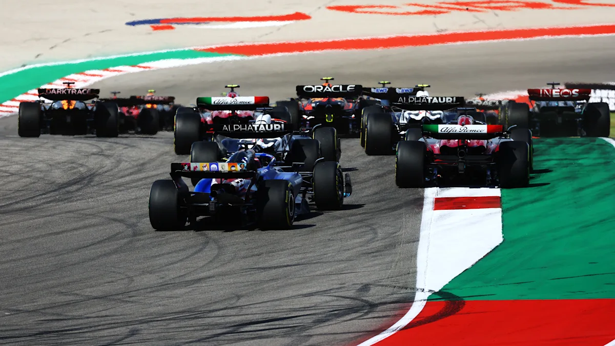 Williams Formula 1 car on track at Circuit of the Americas
