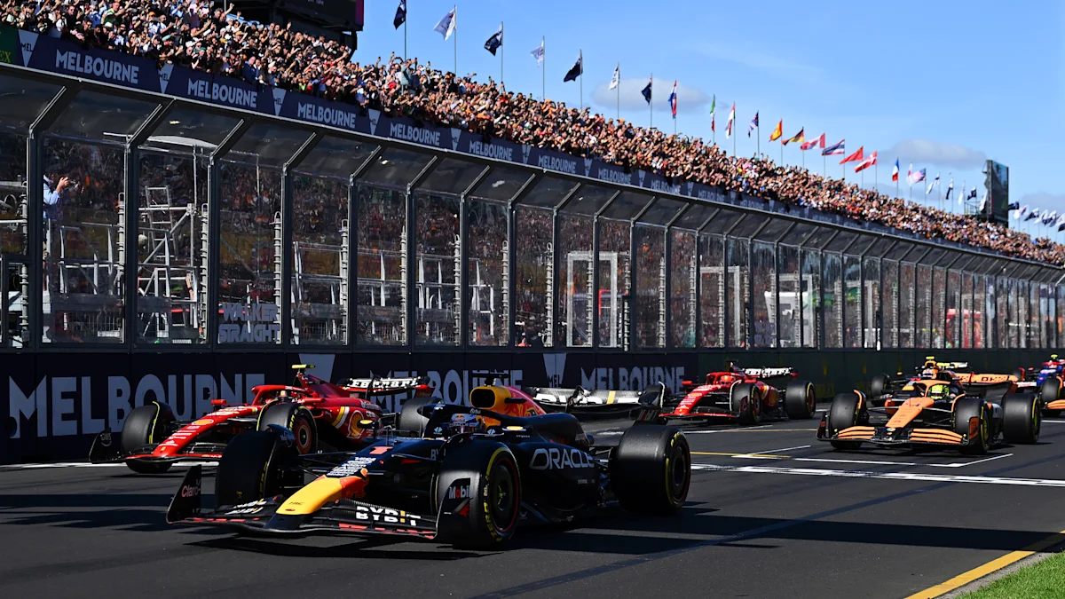 Red Bull Formula 1 car on track at Albert Park Circuit