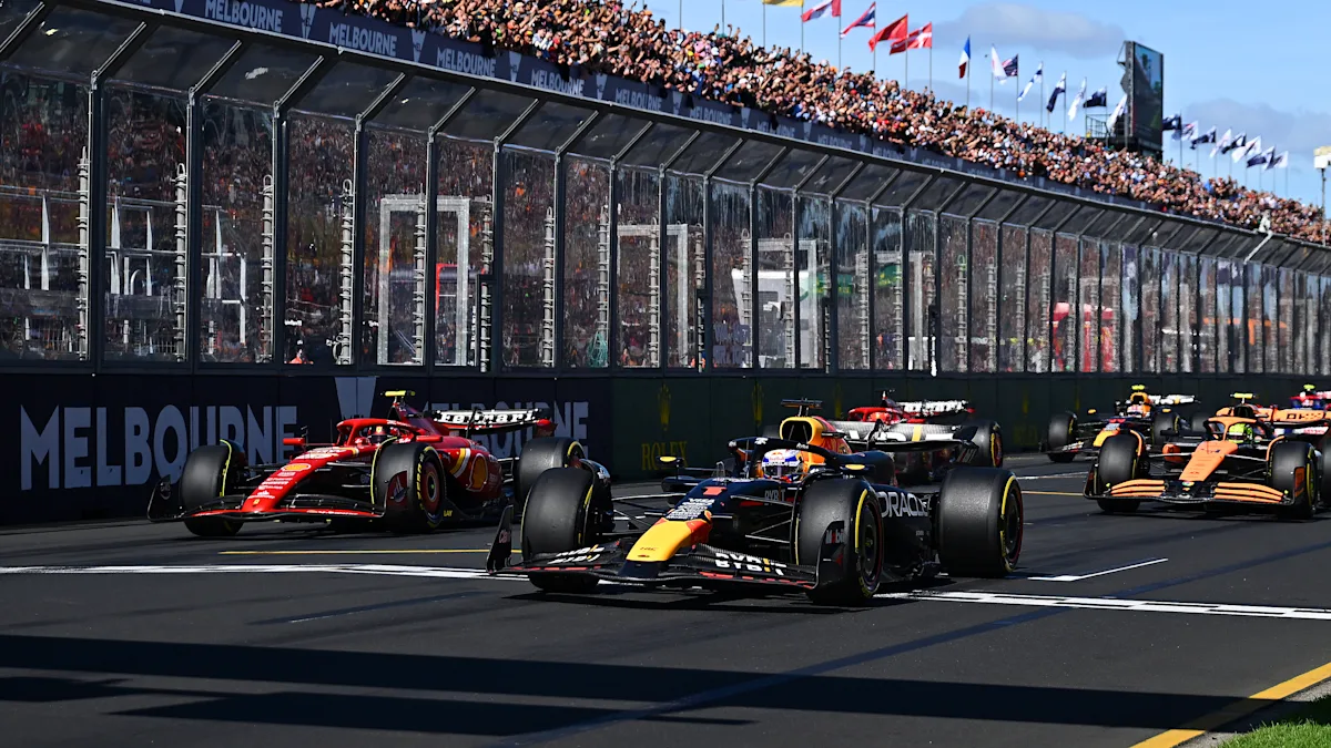 Red Bull Formula 1 car on track at Albert Park Circuit