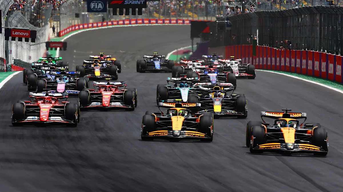 McLaren Formula 1 car on track at Interlagos Circuit