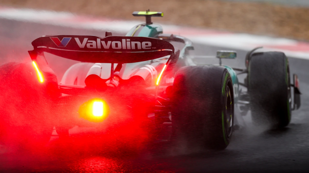 Aston Martin Formula 1 car on track at Shanghai International Circuit