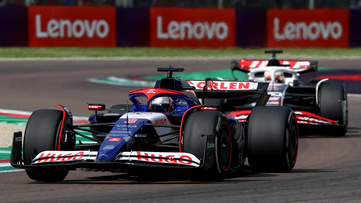 VCARB Formula 1 car on track at Imola Circuit