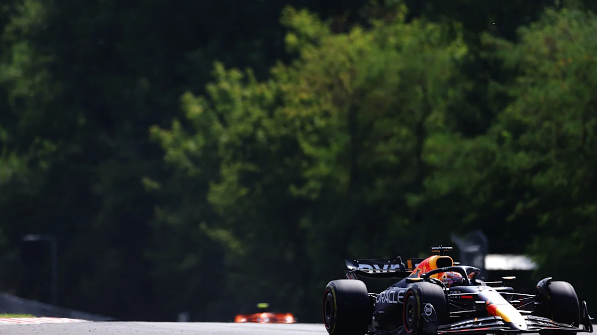Red Bull Formula 1 car on track at Hungaroring