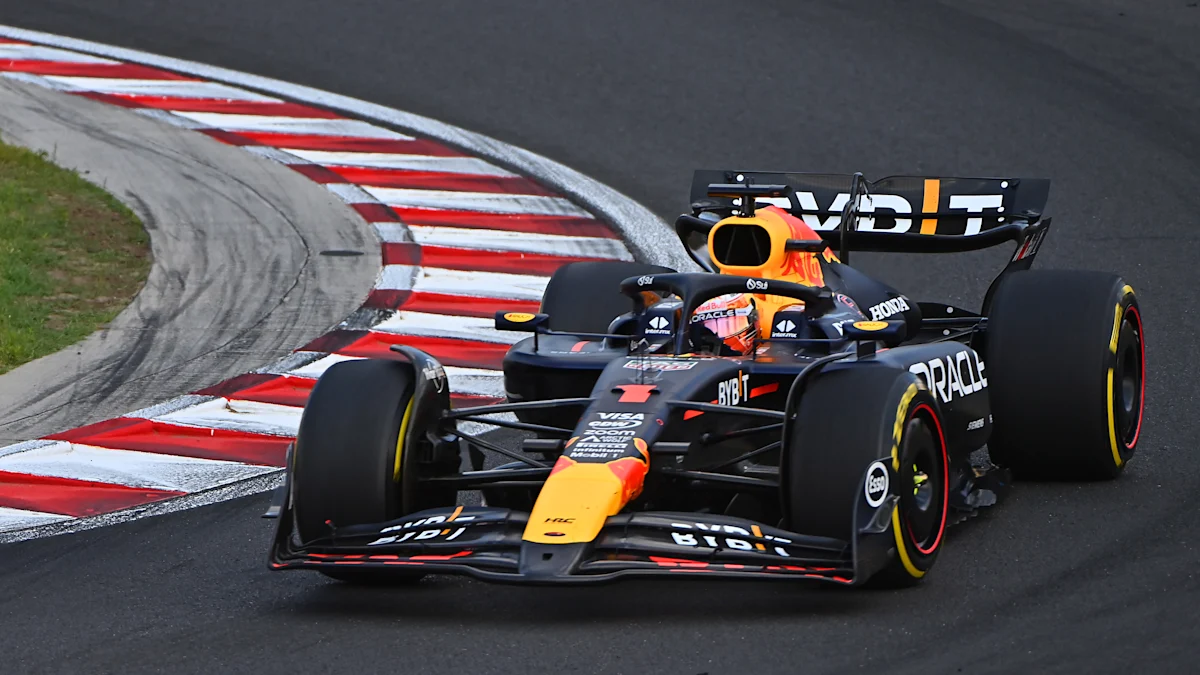 Red Bull Formula 1 car on track at Hungaroring