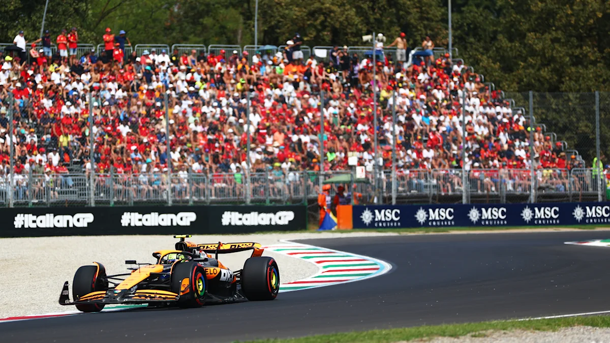 McLaren Formula 1 car on track at Monza Circuit