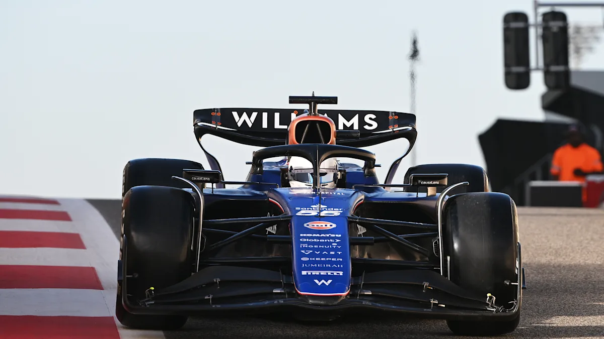 Williams Formula 1 car on track at Yas Marina Circuit