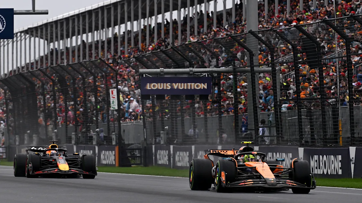 VCARB Formula 1 car on track at Albert Park Circuit