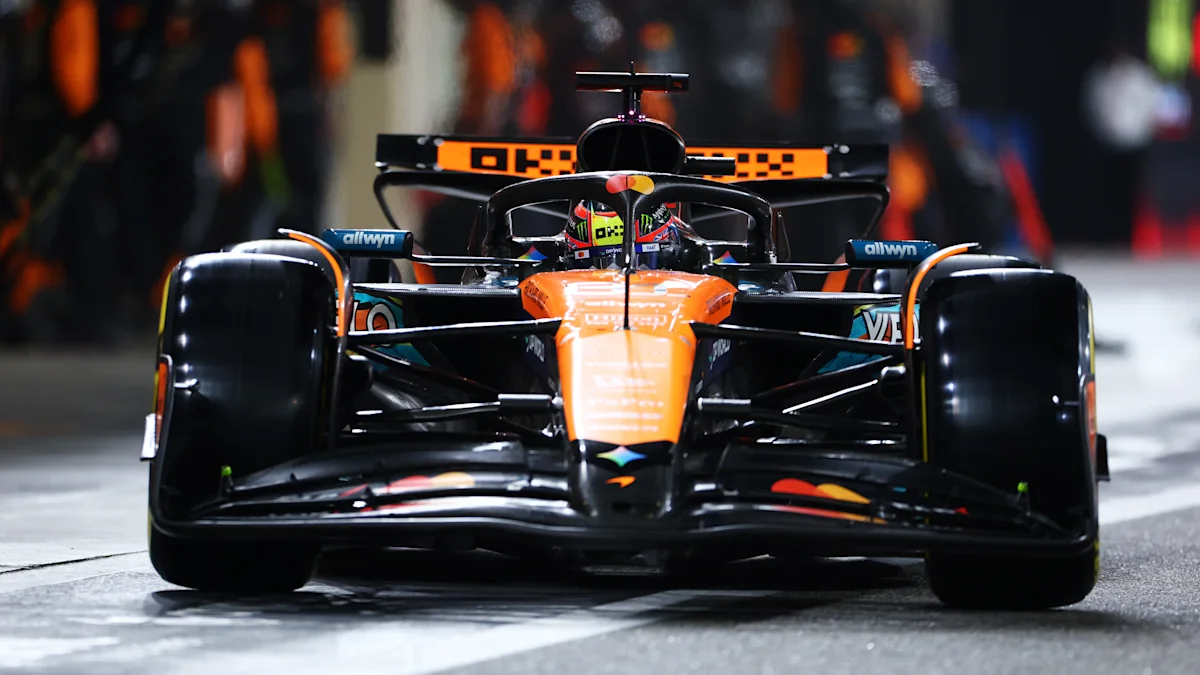 McLaren Formula 1 car on track at Yas Marina Circuit