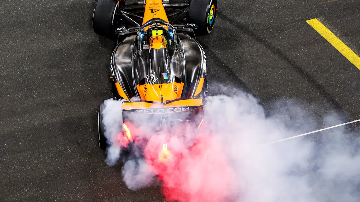McLaren Formula 1 car on track at Yas Marina Circuit