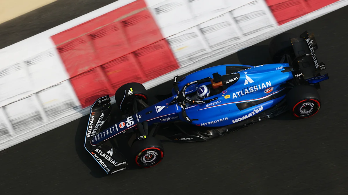 Williams Formula 1 car on track at Yas Marina Circuit