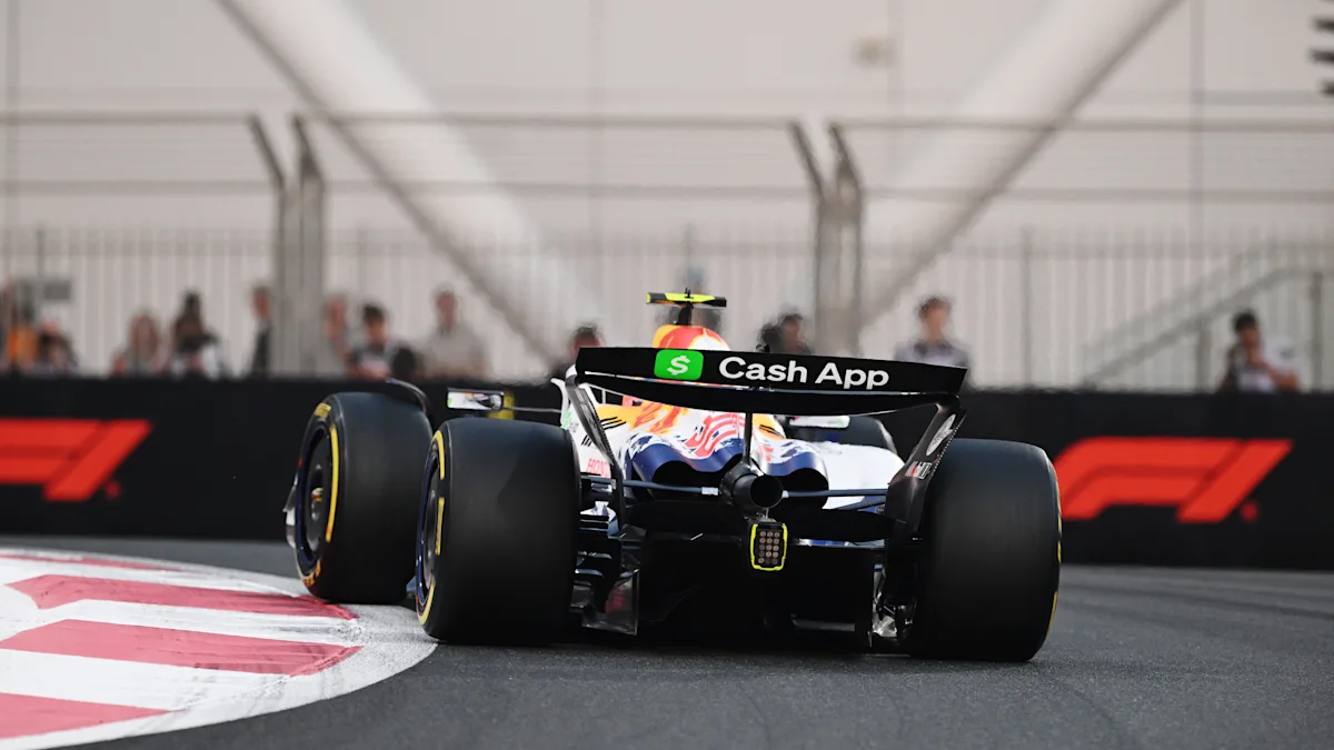 VCARB Formula 1 car on track at Yas Marina Circuit