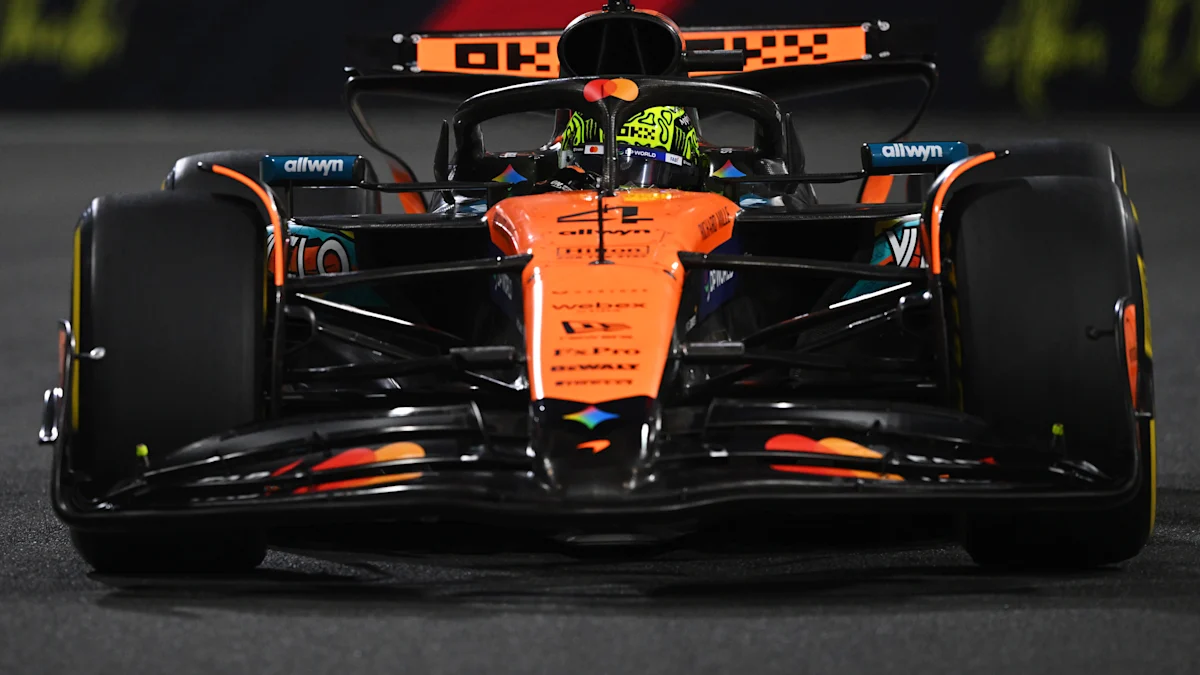 McLaren Formula 1 car on track at Yas Marina Circuit