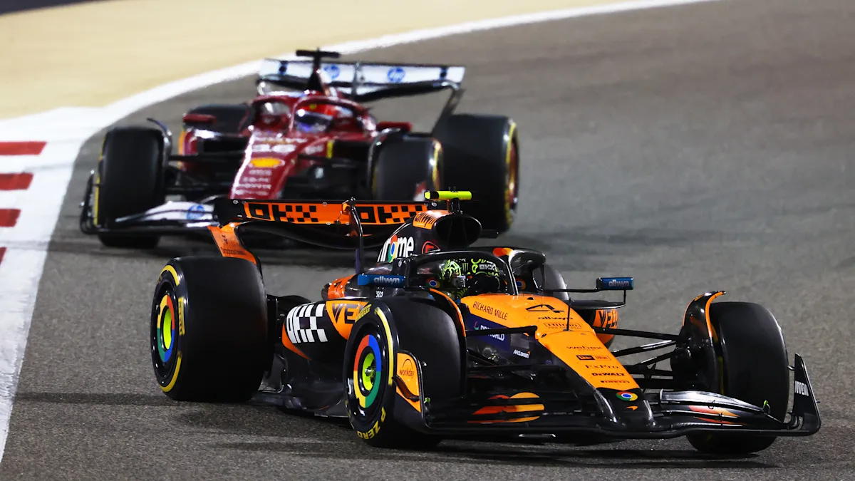 McLaren Formula 1 car on track at Bahrain International Circuit
