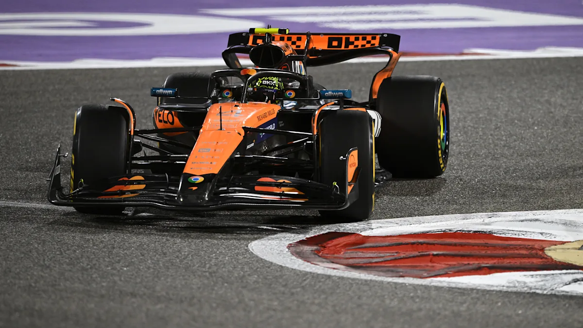 McLaren Formula 1 car on track at Bahrain International Circuit