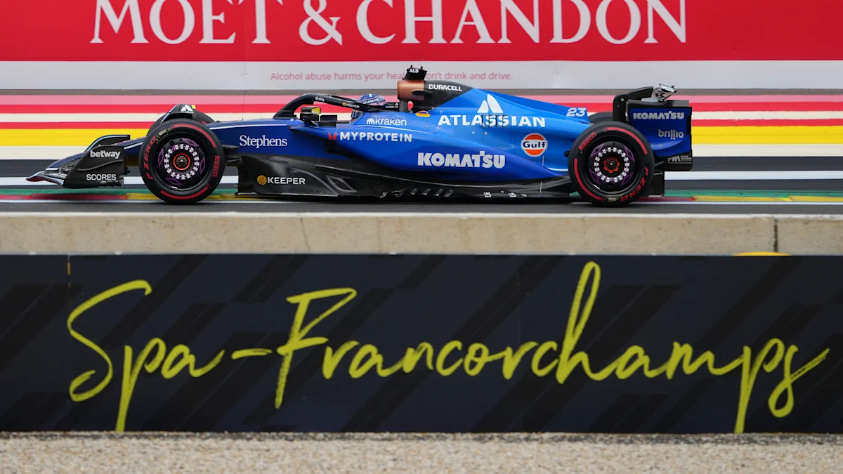 Williams Formula 1 car on track at Circuit de Spa-Francorchamps