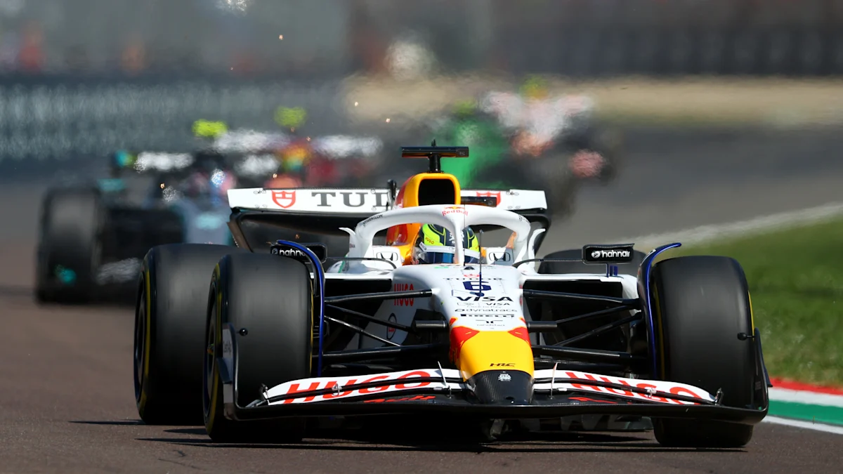 VCARB Formula 1 car on track at Imola Circuit