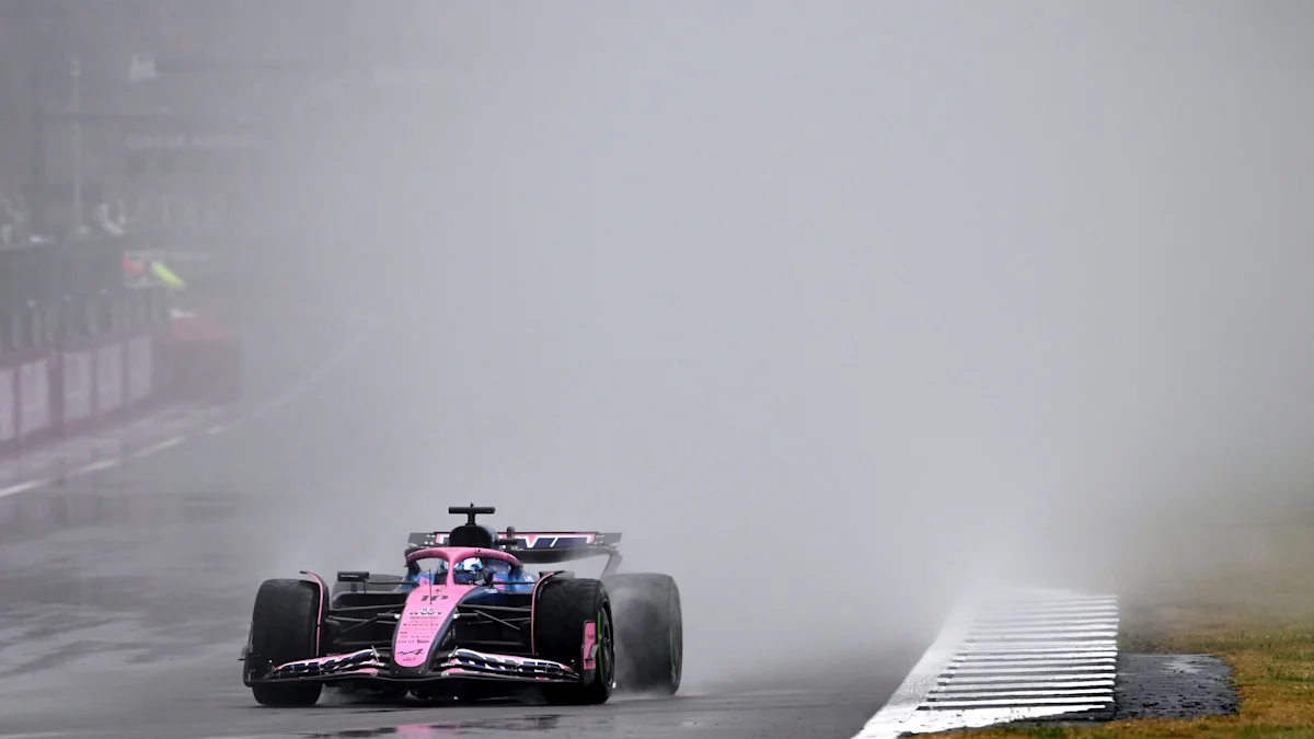 Alpine Formula 1 car on track at Silverstone Circuit