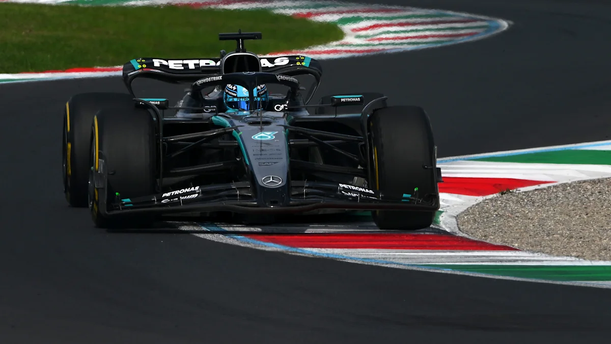 Mercedes Formula 1 car on track at Monza Circuit