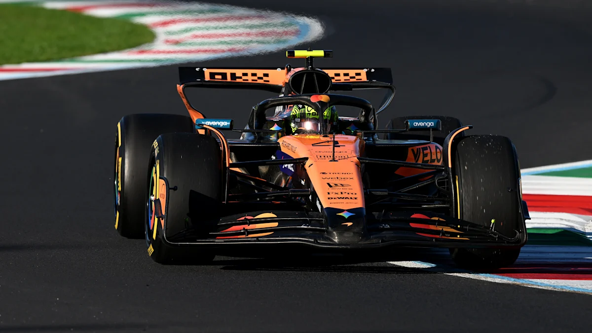 McLaren Formula 1 car on track at Monza Circuit