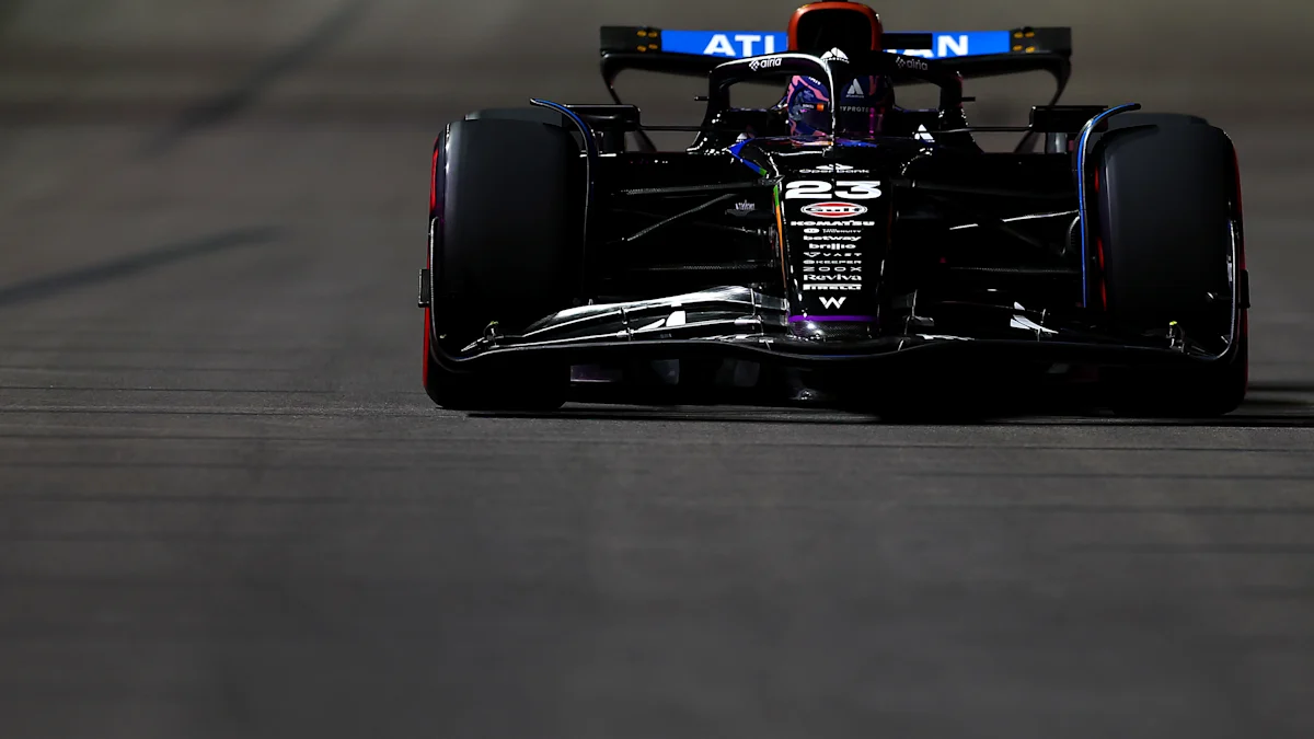 Williams Formula 1 car on track at Las Vegas Strip Circuit