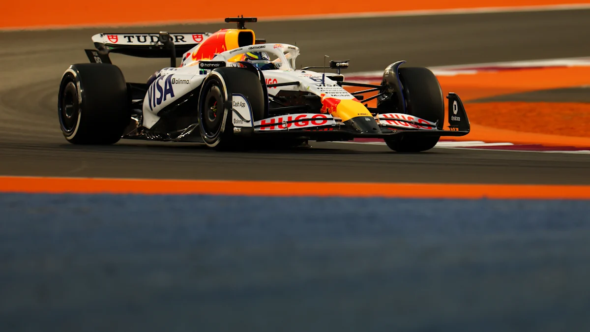 VCARB Formula 1 car on track at Lusail International Circuit