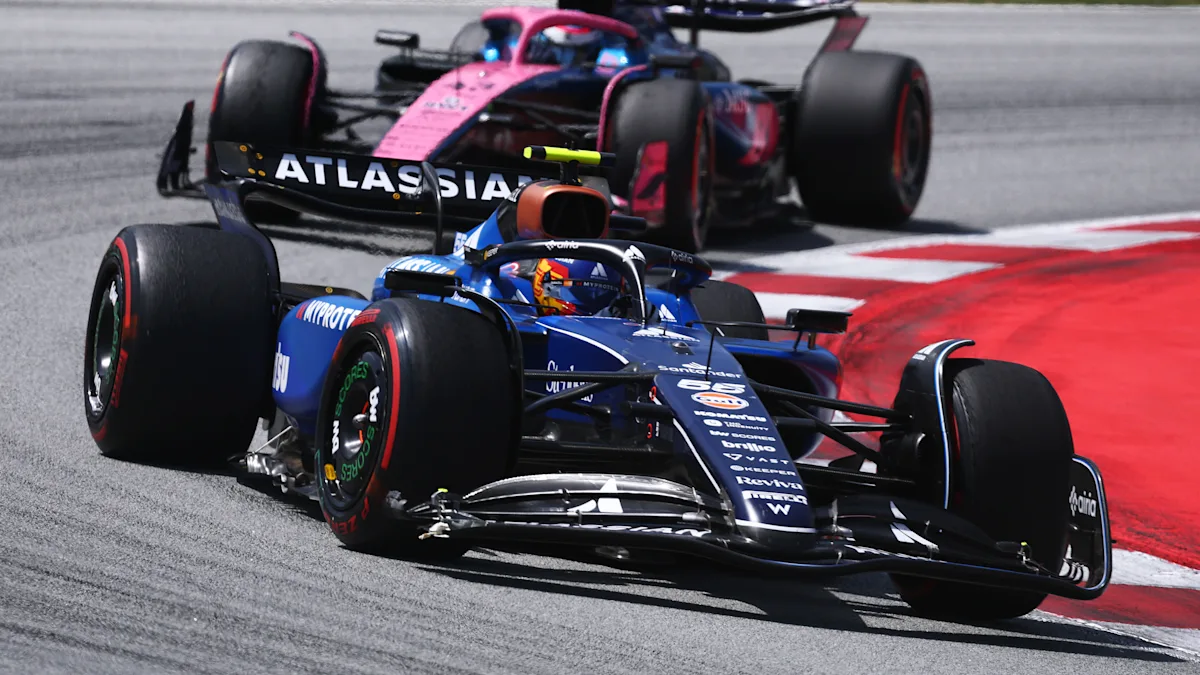 Williams Formula 1 car on track at Circuit de Barcelona-Catalunya