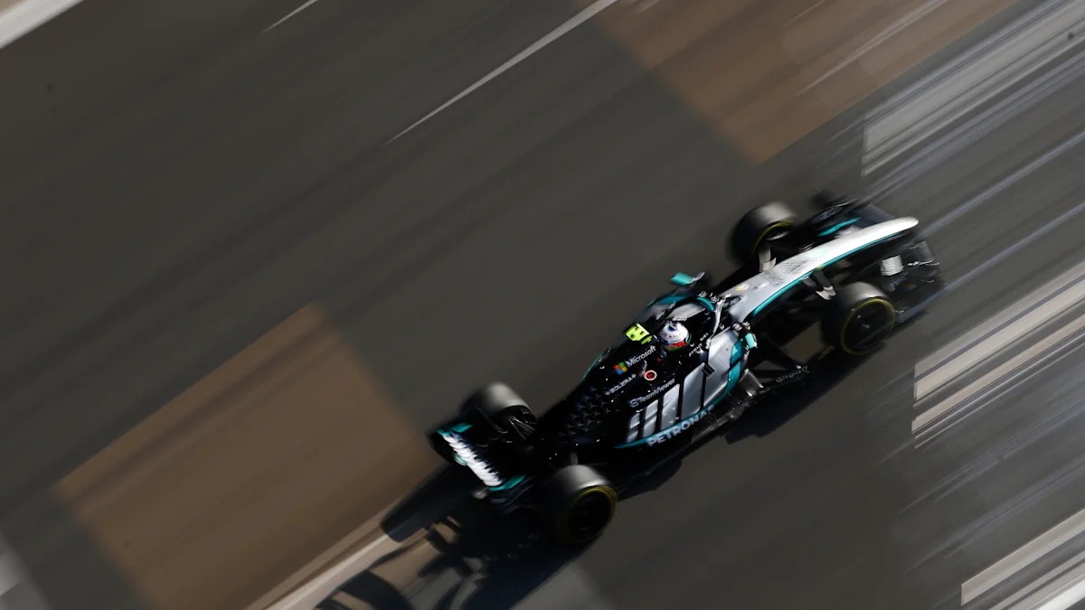 Mercedes Formula 1 car on track at Shanghai International Circuit