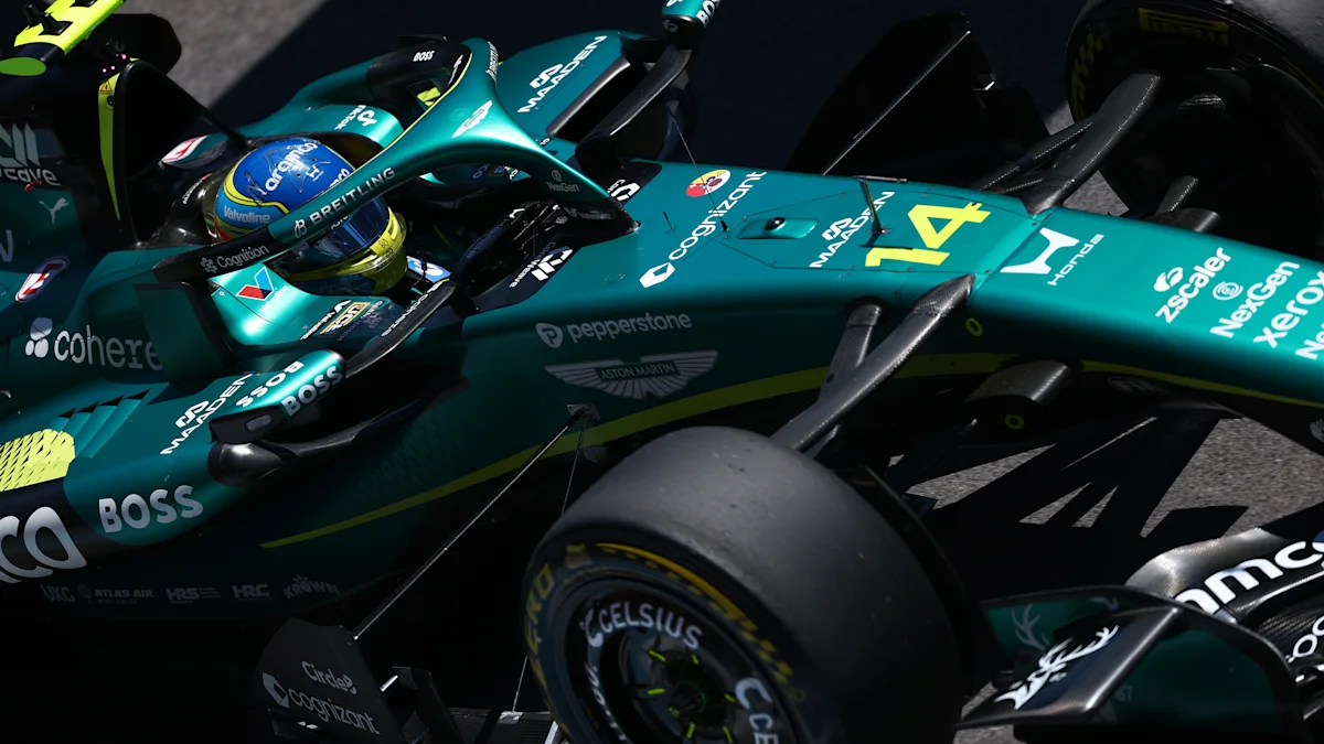 Aston Martin Formula 1 car on track at Red Bull Ring