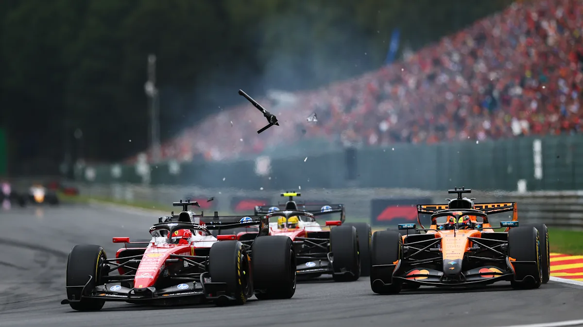 Ferrari Formula 1 car on track at Circuit de Spa-Francorchamps