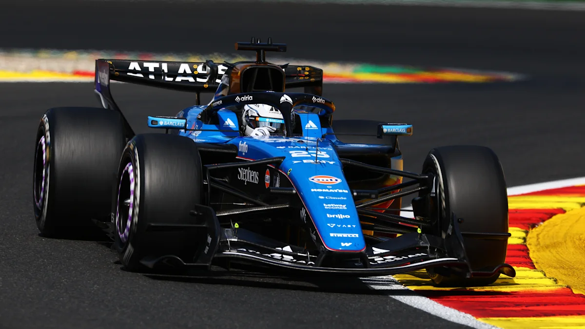 Williams Formula 1 car on track at Circuit de Spa-Francorchamps