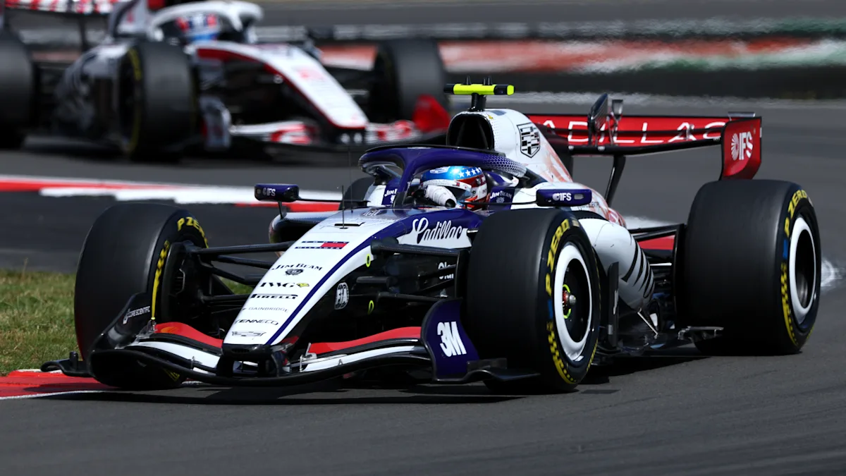 Cadillac Formula 1 car on track at Silverstone Circuit