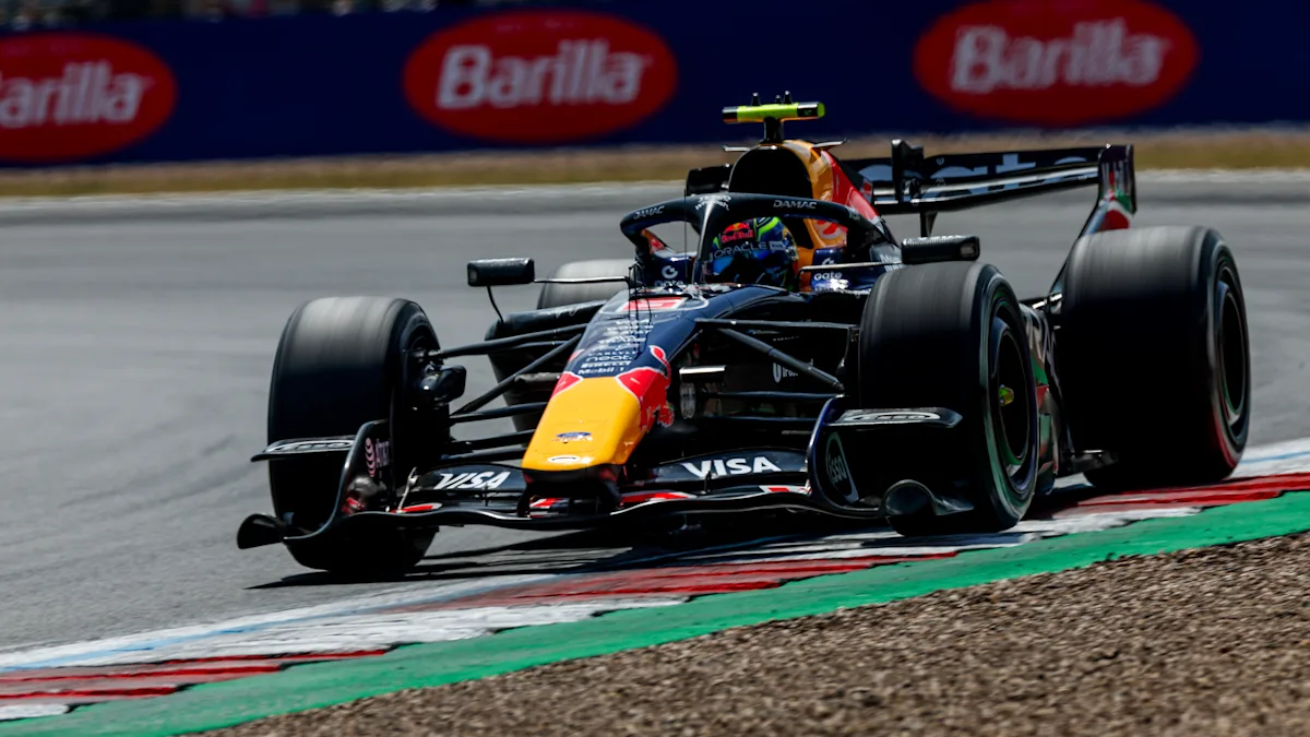 Red Bull Formula 1 car on track at Silverstone Circuit