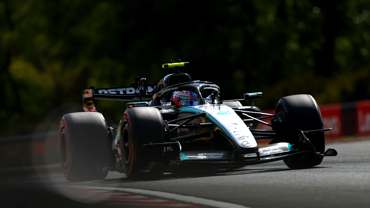 Mercedes Formula 1 car on track at Hungaroring