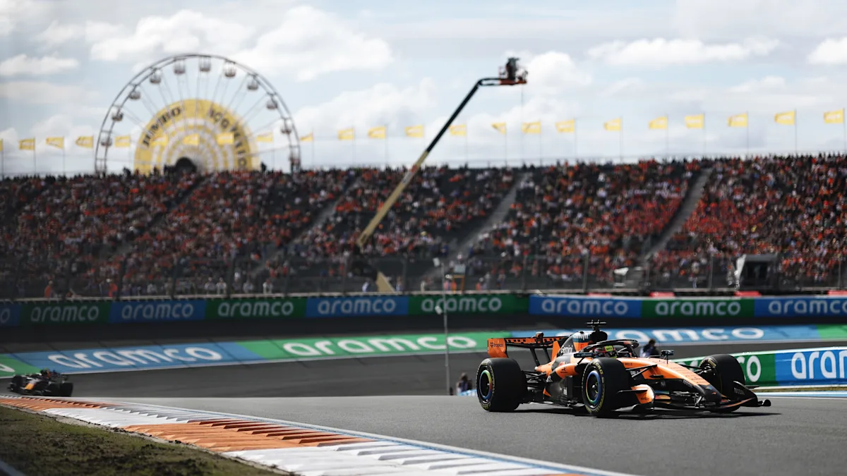 McLaren Formula 1 car on track at Circuit Zandvoort