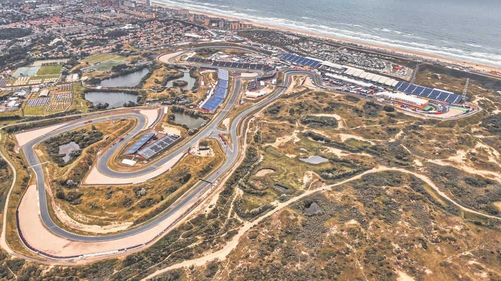 2021 Dutch Grand Prix Zandvoort aerial image - please credit Dromo Circuit Design