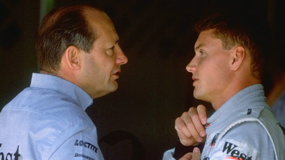 Ron Dennis (L) and David Coulthard (R)