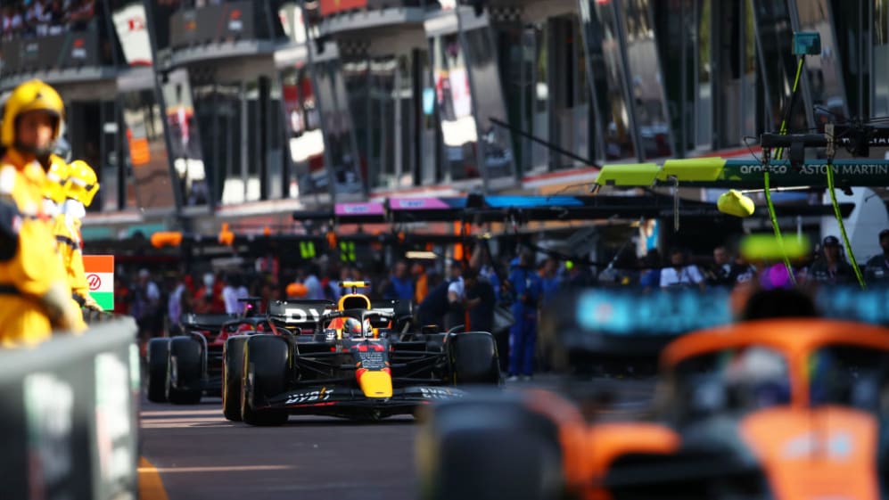 MONTE-CARLO, MONACO - MAY 27: Sergio Perez of Mexico driving the (11) Oracle Red Bull Racing RB18