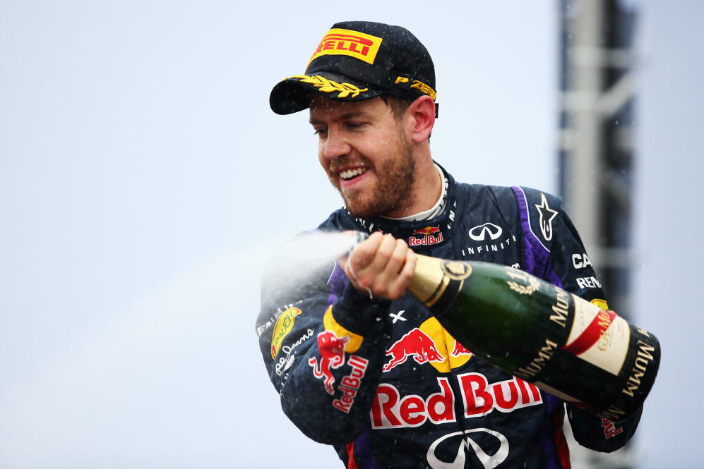 SAO PAULO, BRASIL - 24 DE NOVIEMBRE: Sebastian Vettel de Alemania e Infiniti Red Bull Racing