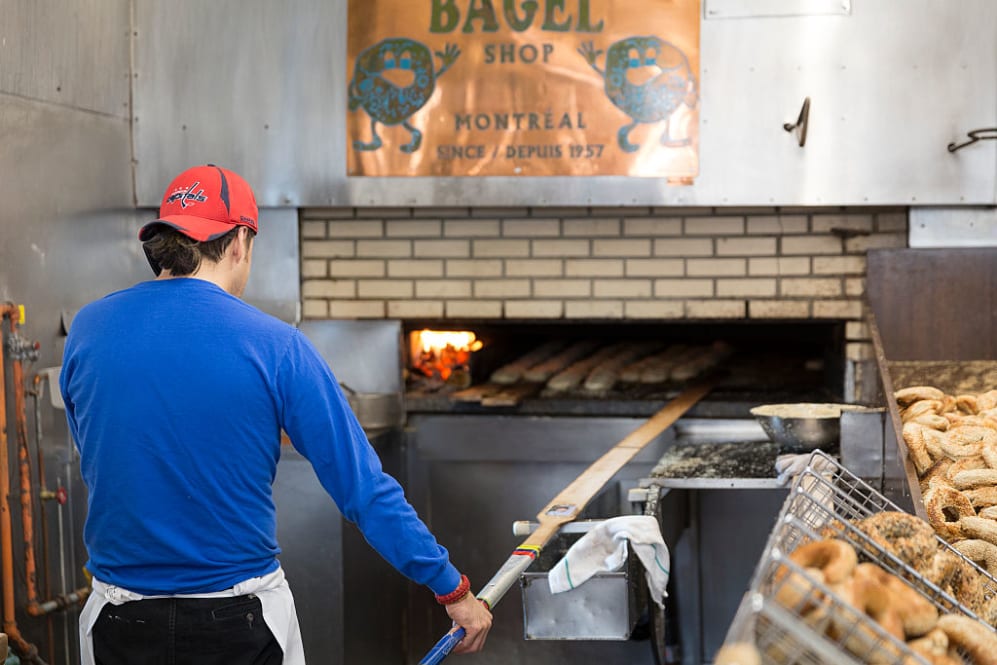 Montréal, Québec, Canada, January 6, 2016. -- St-Viateur Bagel is a famous Montreal-style bagel