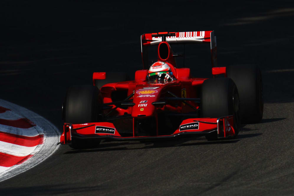 MONZA, ITALY - SEPTEMBER 12:  Giancarlo Fisichella of Italy and Ferrari drives during the final